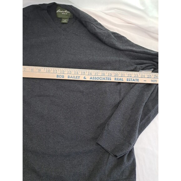Lot (3) Eddie Bauer Mens V Neck Sweaters Blue Gray XL Tall Pullover Knit Preppy - Picture 9 of 16